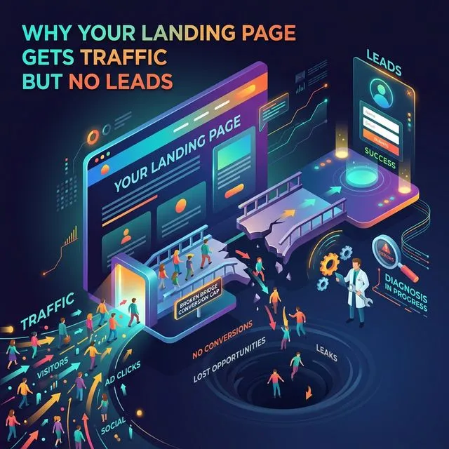 Why Your Landing Page Gets Traffic But No Leads (How to Diagnose the Real Problem)