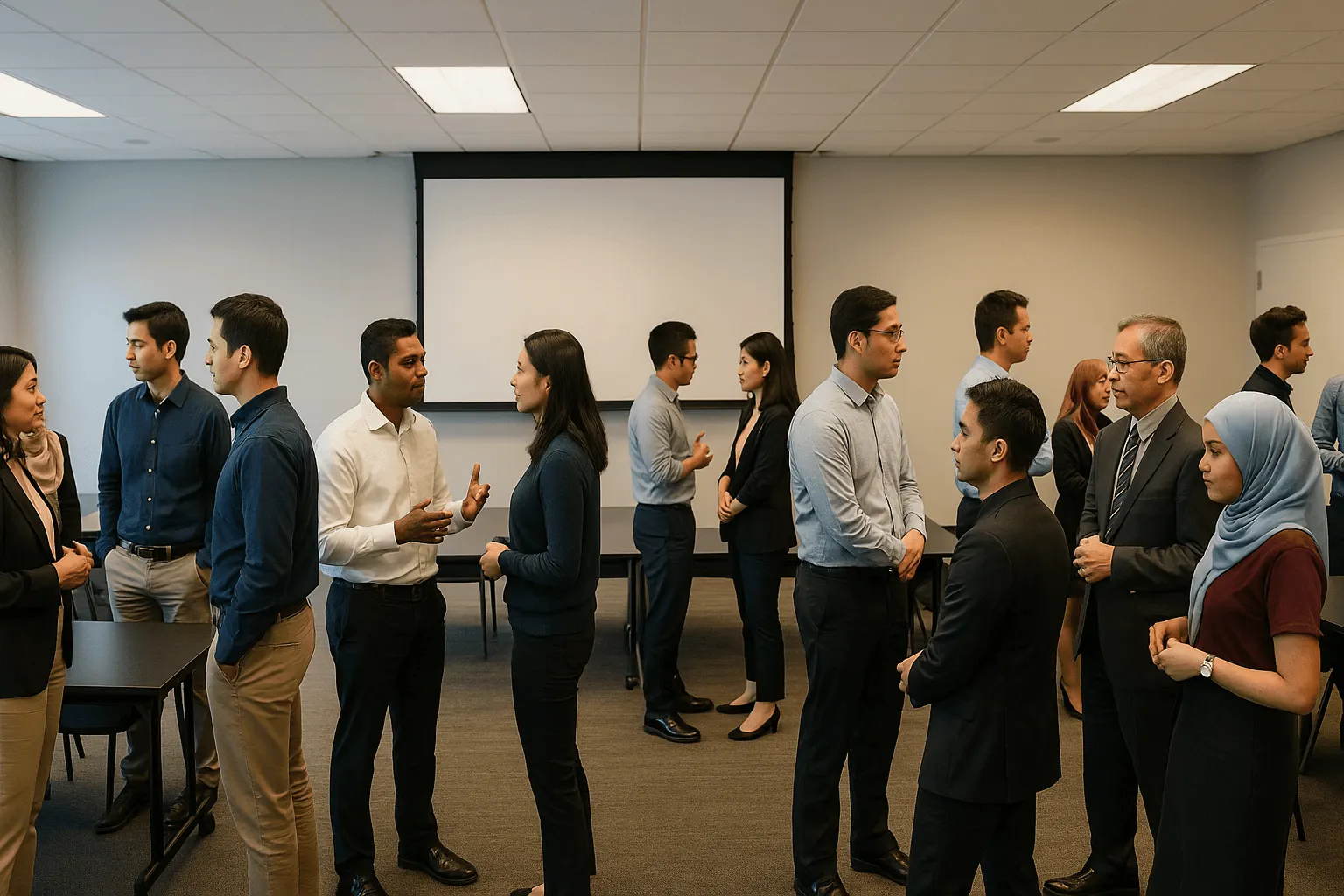 Coaching session with marketing team